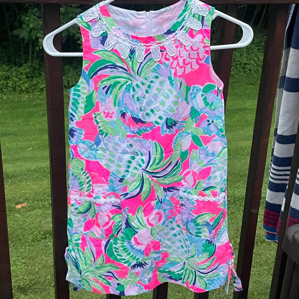 Lilly Pulitzer Tropical Pink and Green Tank Top SIZE:8